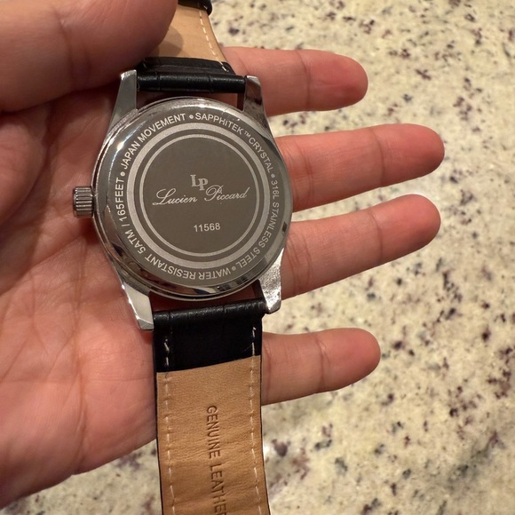 Lucien Piccard Silver Case with Blue Dial Watch - Picture 3 of 9